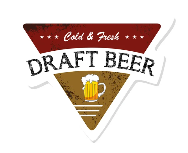 Draft beer label — Stock Vector