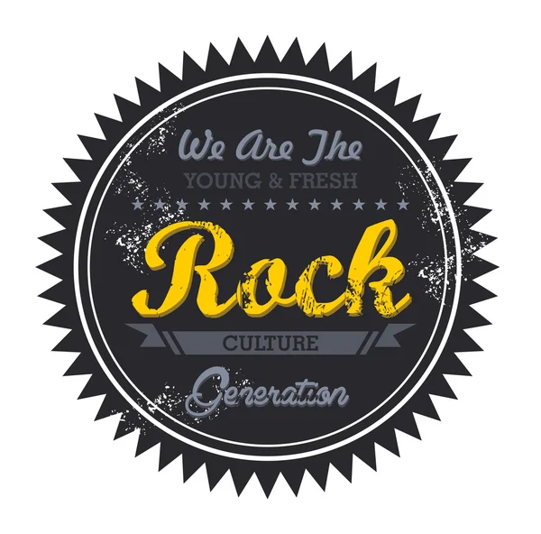 Rock music genre — Stock Vector