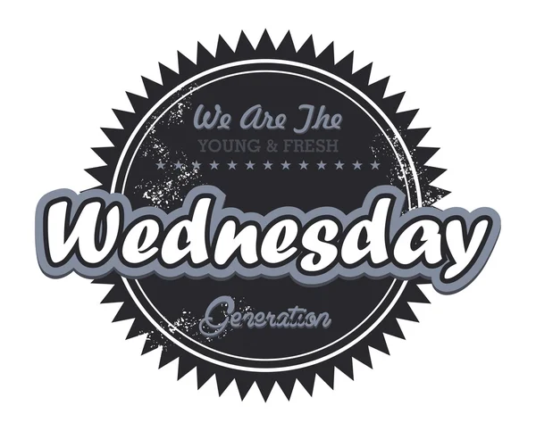 Wednesday tag — Stock Vector