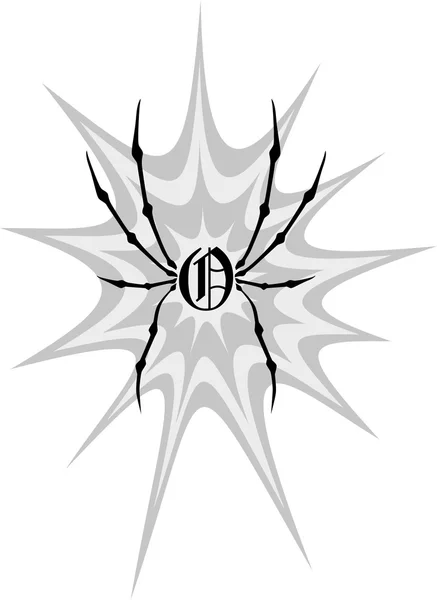 Spider tattoo ink art — Stock Vector