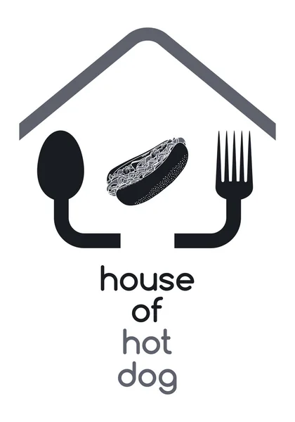 Maison de hot dog — Image vectorielle