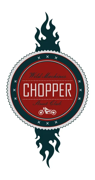 Chopper motorcycle  label — Stock Vector