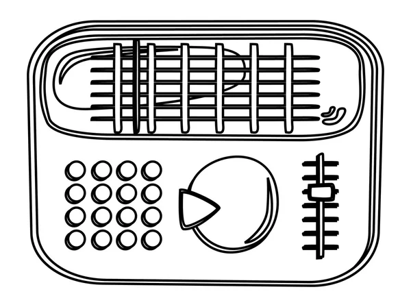 收音机播放器的图标艺术 — 图库矢量图片