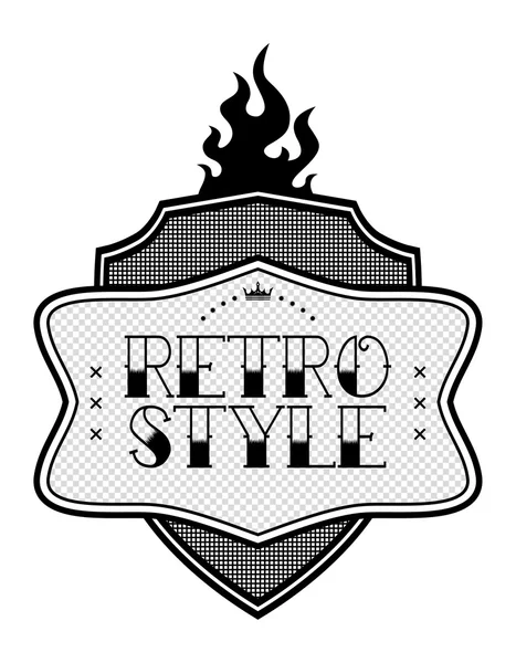 Retro style fire label — Stock Vector