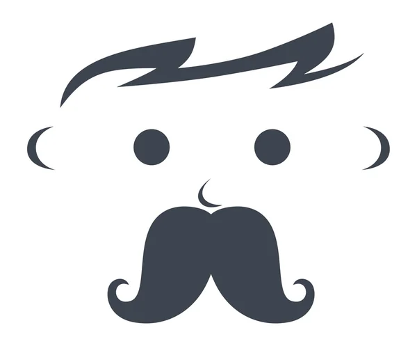Businessman mustache cartoon — Stock Vector
