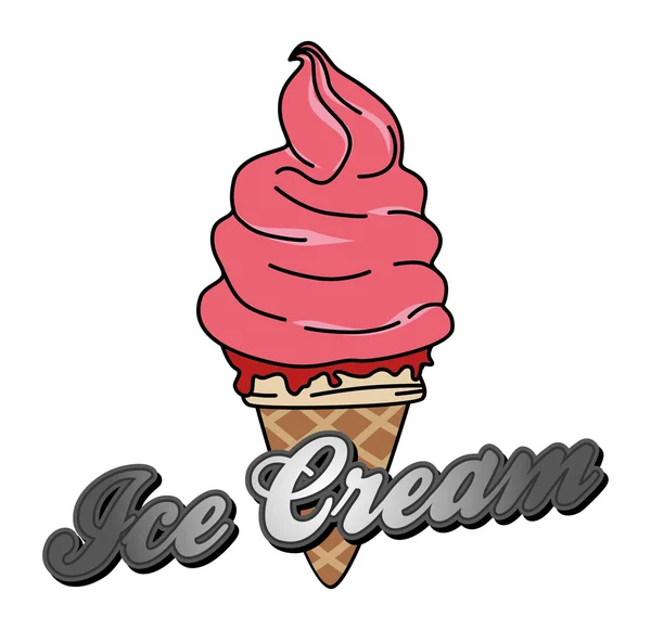 アイスクリームのテーマ — ストックベクタ