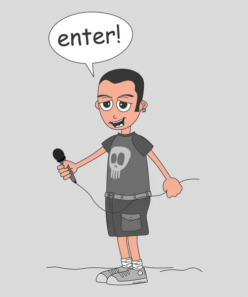 Man with mic cartoon bubble Stock Vector Image by ©vectorfirst 110359786