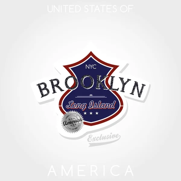 Emblemet brooklyn — Stock vektor