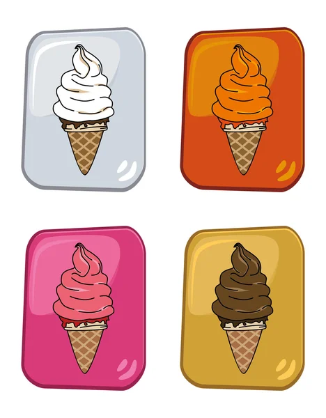 Ice cream set — Stock Vector