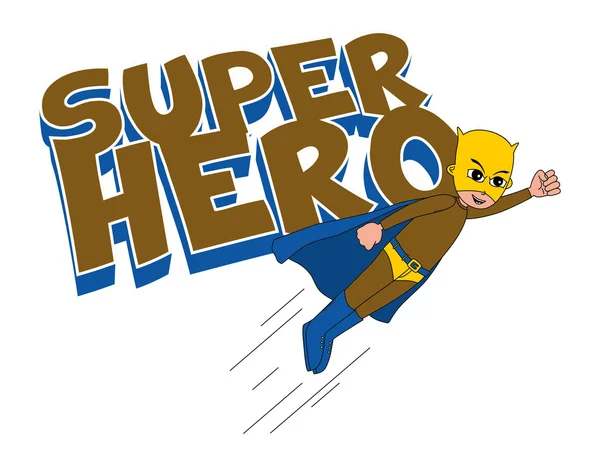 Super tipo carácter de héroe — Vector de stock