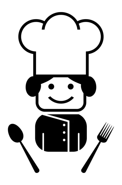 Joven chica chef — Vector de stock