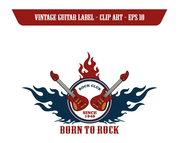 Chitarra rock — Vettoriale Stock