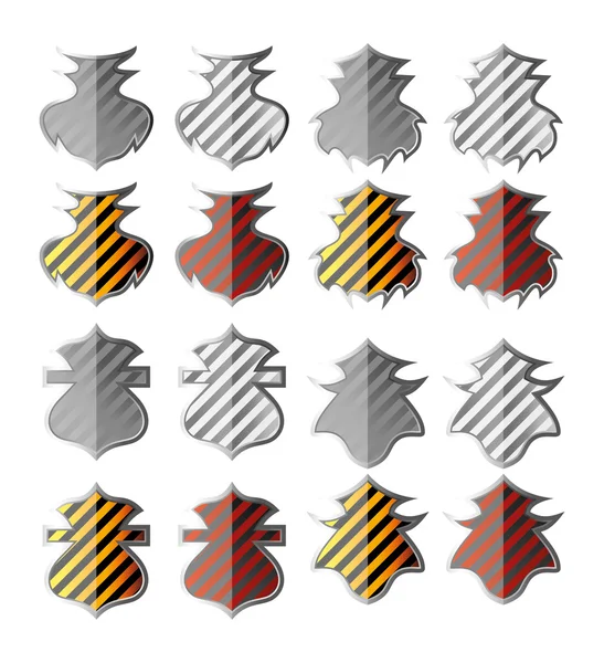 Boucliers rayés — Image vectorielle