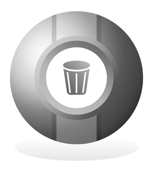 Empty bin computer desktop element — Stock Vector