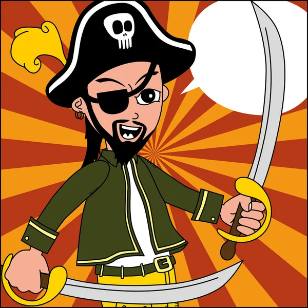 Pirate cartoon — Stock Vector