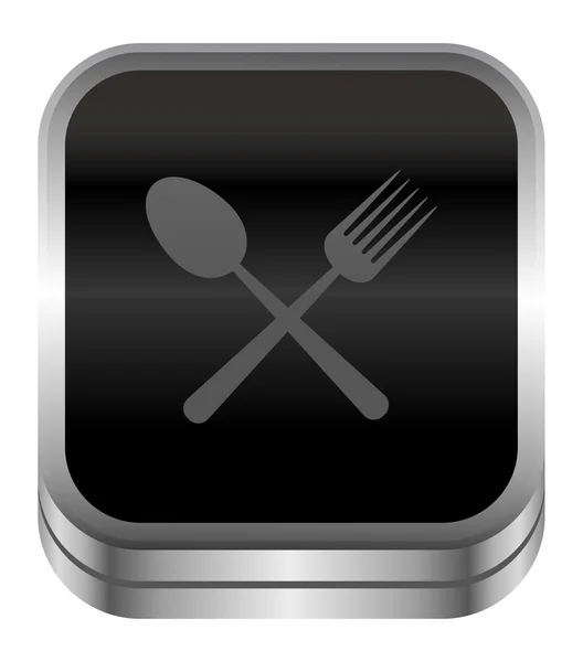 Restaurant  icon button — Stock Vector