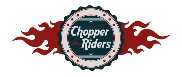 Chopper motocyklu popisek — Stockový vektor