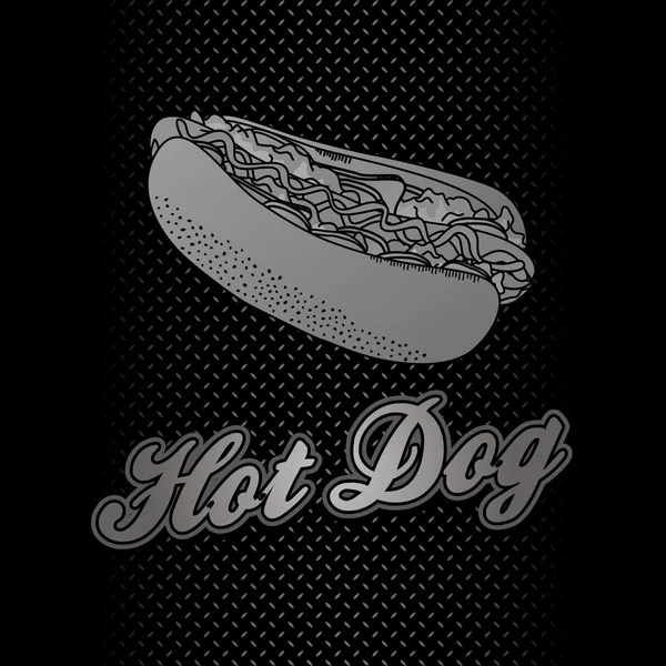 Étiquette de hot dog — Image vectorielle