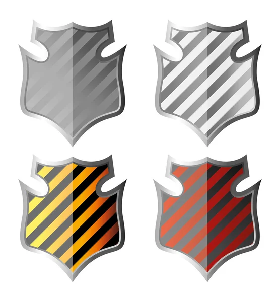 Striped shields — Stock Vector