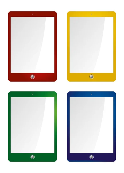 Color tablet dispositivo de medios — Archivo Imágenes Vectoriales