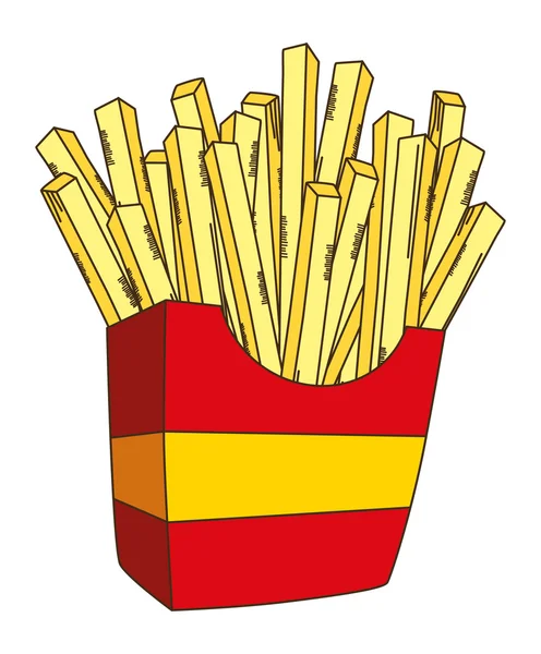 Patatas fritas — Vector de stock