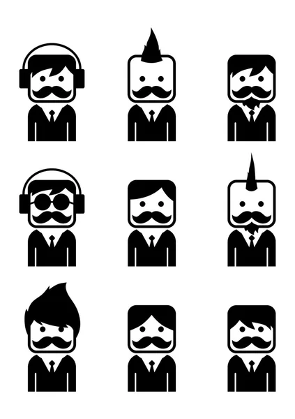 Mustache guy theme — Stock Vector