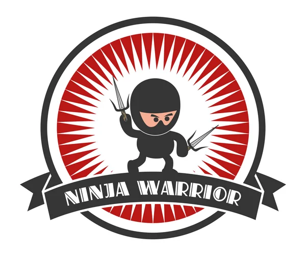 Retro ninja — Stock Vector