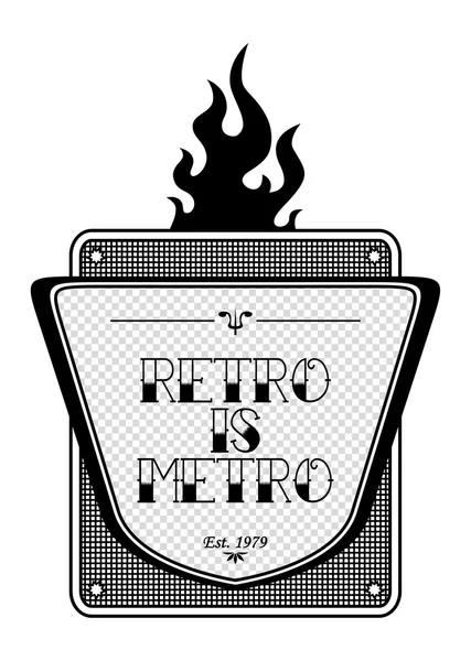 Retro style fire label — Stock Vector