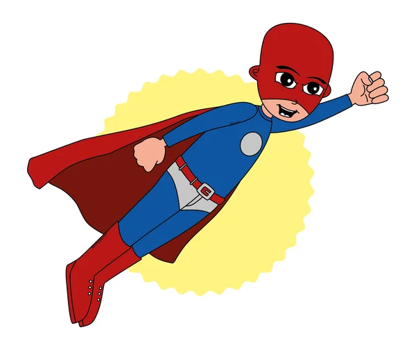 Superhero with red mask — Stock Vector