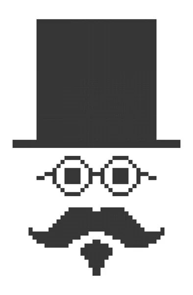 Mustache guy magician — Stock Vector