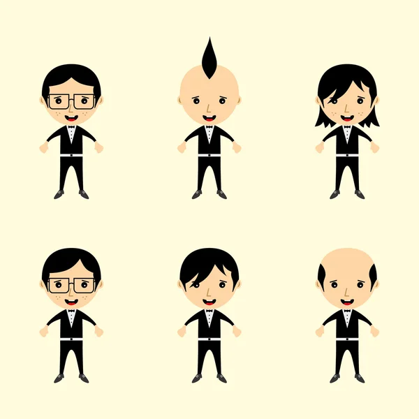 Set di personaggi del cartone animato — Vettoriale Stock