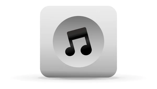 Botón de canción icono — Vector de stock