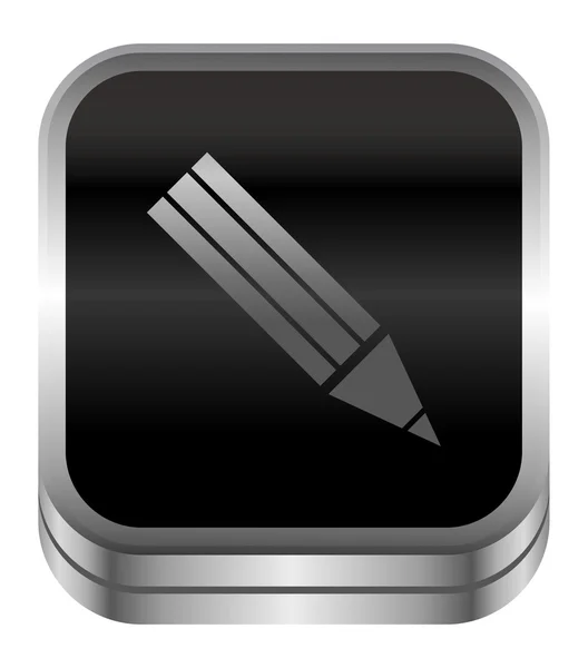 Escreva o botão do ícone do desenho — Vetor de Stock