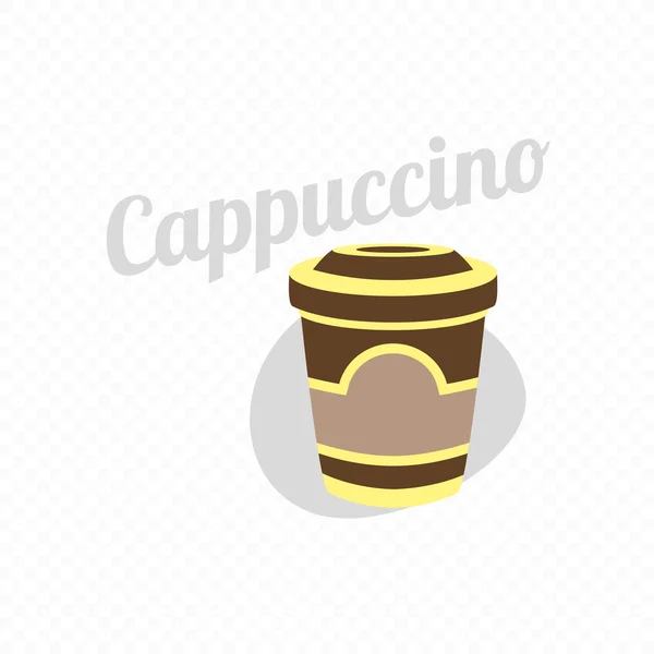 Retro görünüm cappuccino — Stok Vektör