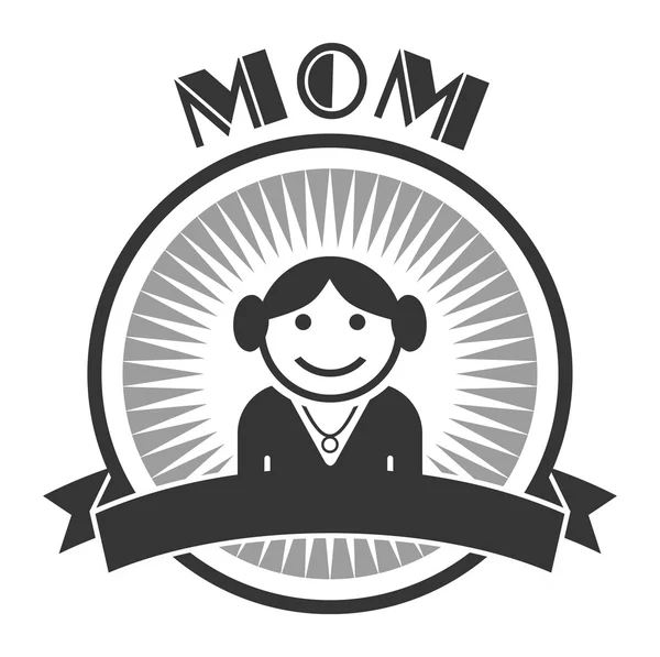 Mom profile picture — Stock Vector