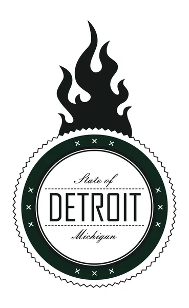 Label detroit — Stock Vector