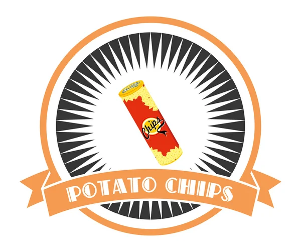 Chips Retro-Label — Stockvektor