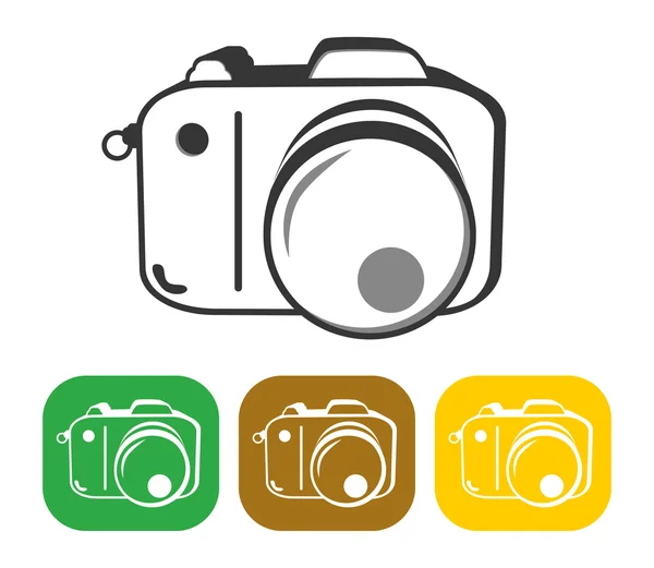 Ensemble de boutons caméra — Image vectorielle