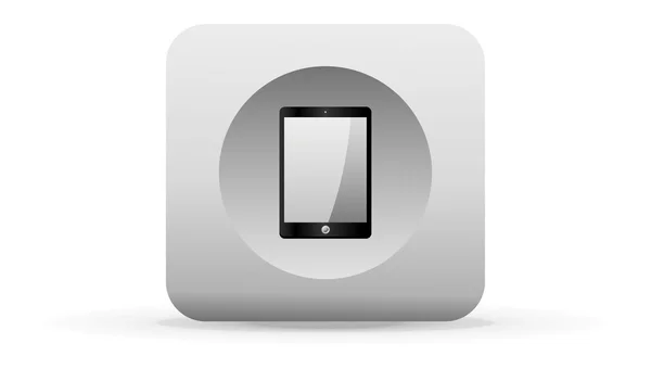 Tablet icona del pulsante del dispositivo — Vettoriale Stock