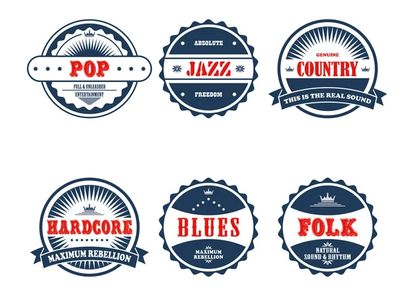 Music genre label — Stock Vector