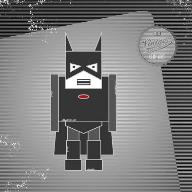 Vintage kahraman kötü adam