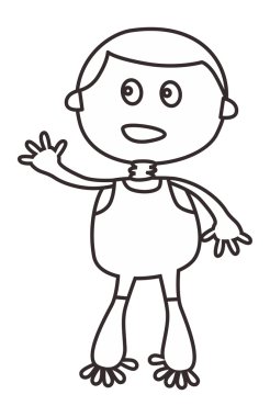 çizgi film çocuk ayakta