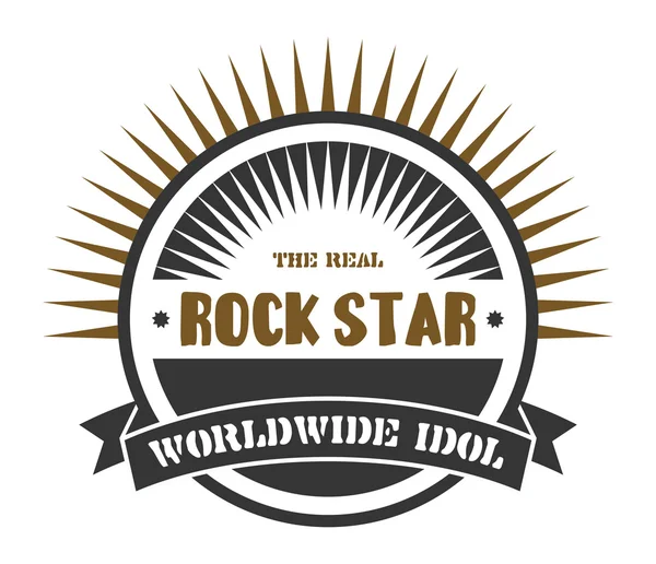 Label of rock star — Stock Vector