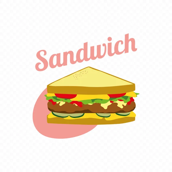 Retro Look Sandwich — Stock Vector