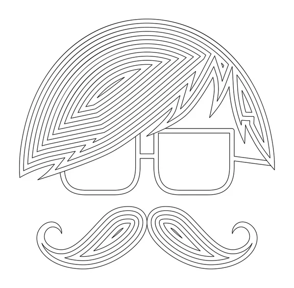 Moustaches d'art — Image vectorielle