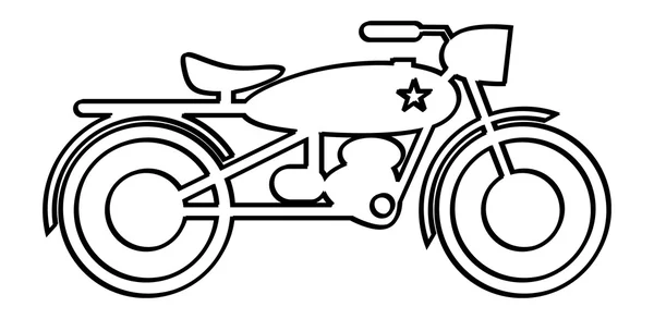 Old motorcycle — Stock Vector