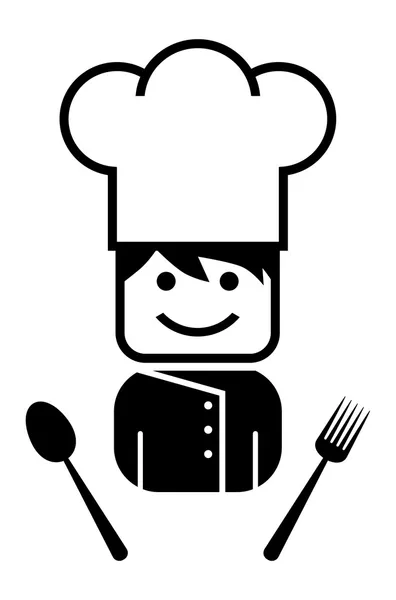 Jonge chef-kok — Stockvector