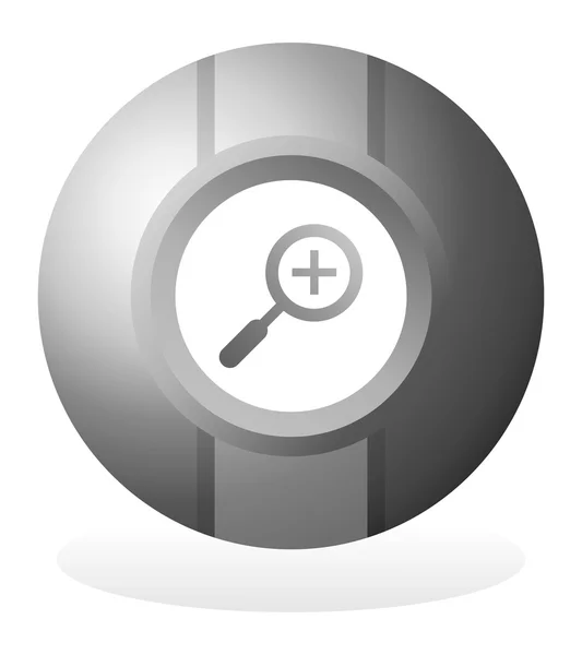 Zoom in computer desktop element — Stockvector