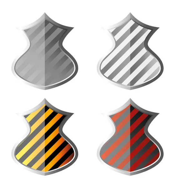 Striped shields — Stock Vector