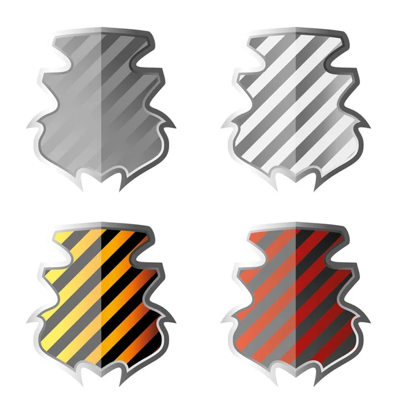 Striped shields — Stock Vector